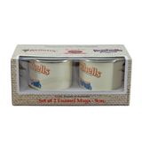 Rojo Bushells Tea Enamel Mug Set of 2 450ml Cream