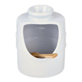 R.S.V.P. Stoneware Salt Pig with Bamboo Spoon White 12cm