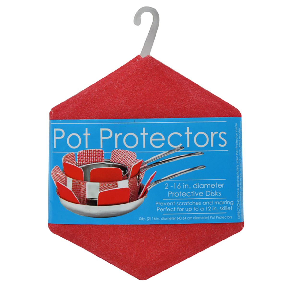 G&S Red Felt Pot Protectors 40cm Set - Scratch-Free Cookware Storage ...