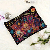 Tarot Toiletry bag Makeup Bag Necessarie Pouch Storage Vibrant Cosmic Tarot Design 22x15cm