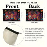Tarot Toiletry bag Makeup Bag Necessarie Pouch Storage Vibrant Cosmic Tarot Design 22x15cm