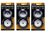 6pcs Bath & Sink Plugs 40mm & 50mm Handy Hardware Universal Bathtub Multi Fit
