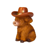 Highland Cow Table Lamp Decorative Rustic Feature Light 3806