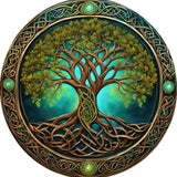 8pcs Set of Tree of Life Coasters Pads Drink Coasters Non-Slip Table Mats