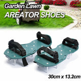 Lawn Aerator Shoes Simple Comfortable Convenient Lawn Aerator Shoes Garden Nail Shoes for Garden-Green