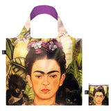 LOQI Frida Kahlo Self-Portrait Hummingbird Reusable Tote Bag