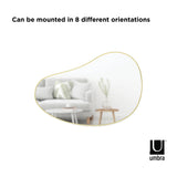 Umbra Hubba Pebble Wall Mirror Brass