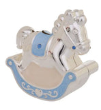 Rocking Horse Money Bank Decor Home Nursery Money Save - Blue