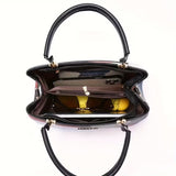 Plaid Decorated Woman Fashion Small Handbag Ball Decoration Random Pattern Red Strap