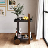 Umbra Bellwood Bar Serving Cart Black & Walnut