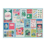 Galison Ever Upward Botanist Bookshelf Puzzle 1000pc Multi-Coloured