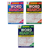3 pieces Word Search Activity Books Bumper 496pg A5 Size Adult Brain Games Fun
