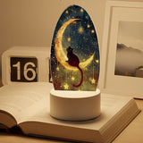 1x Dreamy Starry Sky Cat Acrylic Night Light Decorative Ornament Decor