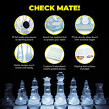 Party Central Exquisite Glass Chess Set Fun Party Strategy Board Game 25x25cm