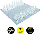 Party Central Exquisite Glass Chess Set Fun Party Strategy Board Game 25x25cm