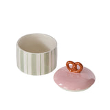 Emporium Pierre Pretzel Stripe Cannister Hand-Painted Decorative Multi Coloured