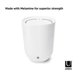 Umbra Step Waste Can with Lid White