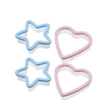 4pc Wiltshire Plastic Shaped Cookie Biscuit Cutter Bakeware Mould Star & Heart