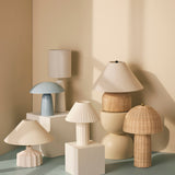Amalfi Lutton Table Lamp Taupe & Natural