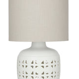 Amalfi Cassar Table Lamp White & Natural