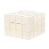 Emporium Lulu Collection Check Box Dolomite Yellow Grid