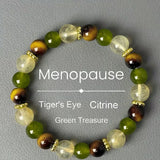 1 piece Menopause Balancing Bracelet Tiger'S Eye And Citrine (Green Treasure) Beads