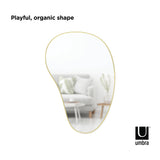 Umbra Hubba Pebble Wall Mirror Brass
