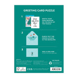 Galison Merry & Bright Greeting Card Puzzle Multi-Coloured