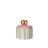 Emporium Pierre Pretzel Stripe Cannister Hand-Painted Decorative Multi Coloured
