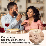 1pc Wood Dice Twelve-sided Games Decor Food Choices Dinner lunch Valentine Day