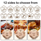 1pc Wood Dice Twelve-sided Games Decor Food Choices Dinner lunch Valentine Day