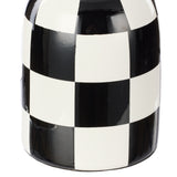 Emporium Archie Table Lamp Checkered Ceramic Base Black White