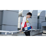 LOQI Mondrian Composition Recycled Polyester Tote Bag Multi