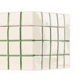 Emporium Lulu Collection Decorative Check Box Green Dolomite Storage