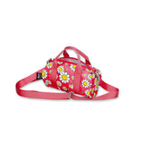 LOQI Smiley Flowers Small Weekender Bag Raspberry