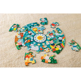 Petit Collage Telling the Time Floor Puzzle Multi-Coloured