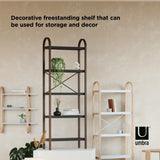 Umbra Bellwood Freestanding Shelf 5 Tier White & Natural