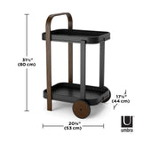 Umbra Bellwood Bar Serving Cart Black & Walnut
