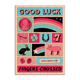 Galison Good Luck Greeting Card Puzzle Multi-Coloured