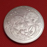 1x Zodiac Signs Collectible Coin Metal Badge Double-Sided Silvery - Gemini
