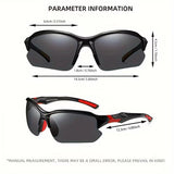 4 pieces Sunglasses Men's Wrap-around Semi-rimless Glasses TAC Lenses PC Frame Multi-color Coating