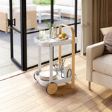 Umbra Bellwood Bar Serving Cart White & Natural