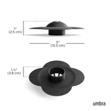 Umbra Bloom Drain Stop & Hair Catcher Black
