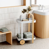 Umbra Bellwood Bar Serving Cart White & Natural