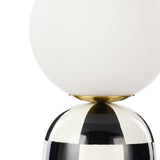 Emporium Archie Table Lamp Checkered Ceramic Base Black White