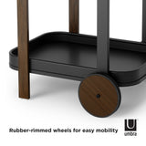 Umbra Bellwood Bar Serving Cart Black & Walnut