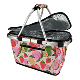 Sachi Insulated Carry Basket With Lid 49 cm