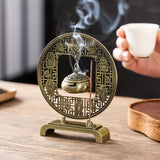 Chinese Style Ruyi Incense Holder Metal Hanging Base Tea Ceremony Decor