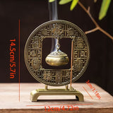 Chinese Style Ruyi Incense Holder Metal Hanging Base Tea Ceremony Decor