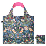 LOQI William Morris The Strawberry Thief Recycled Tote Bag Neon Pink